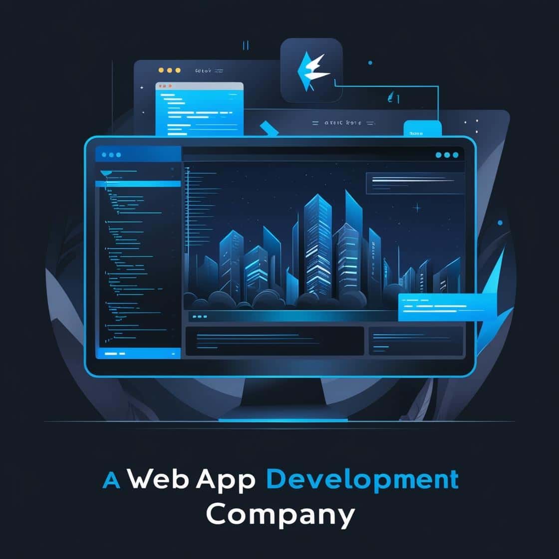 Web App Development Company in dark image